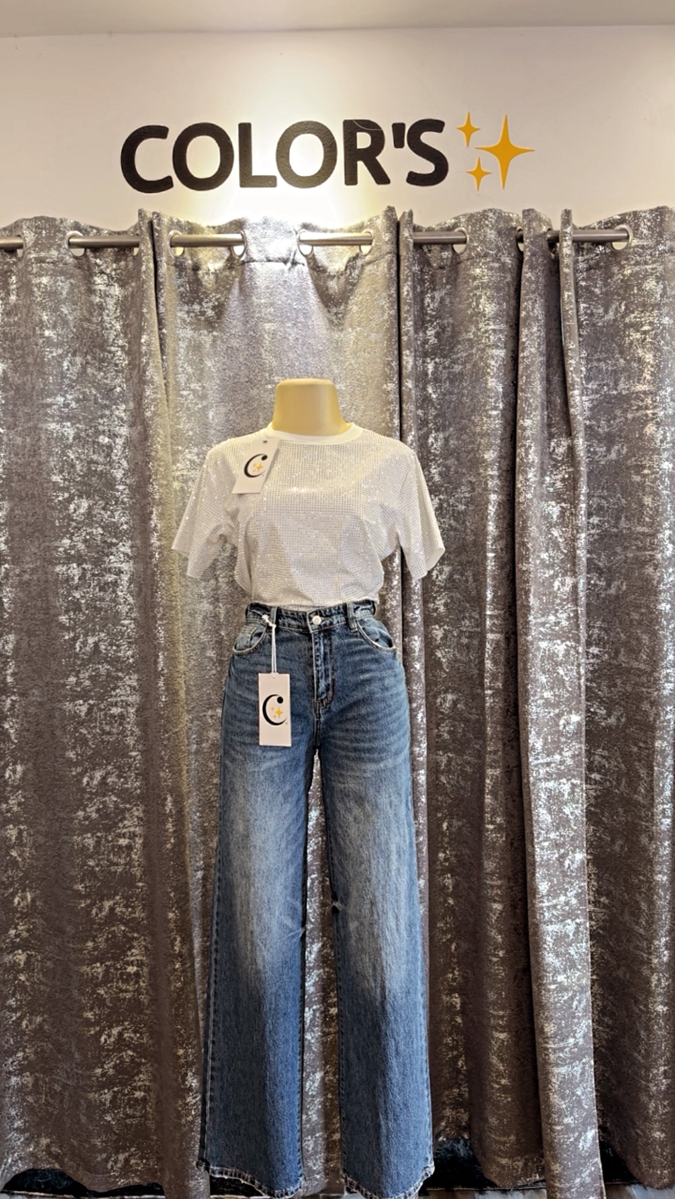 Blusa full brillos