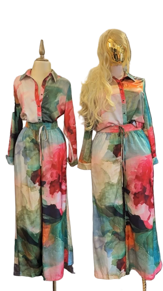 FLORAL PANT SET