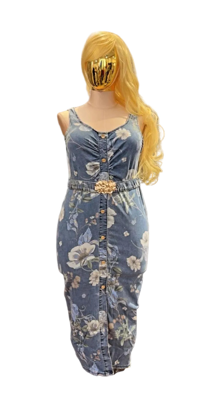 VESTIDO VAQUERO FLORAL