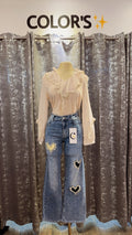 PANTALÓN PERFORADO CORAZÓN