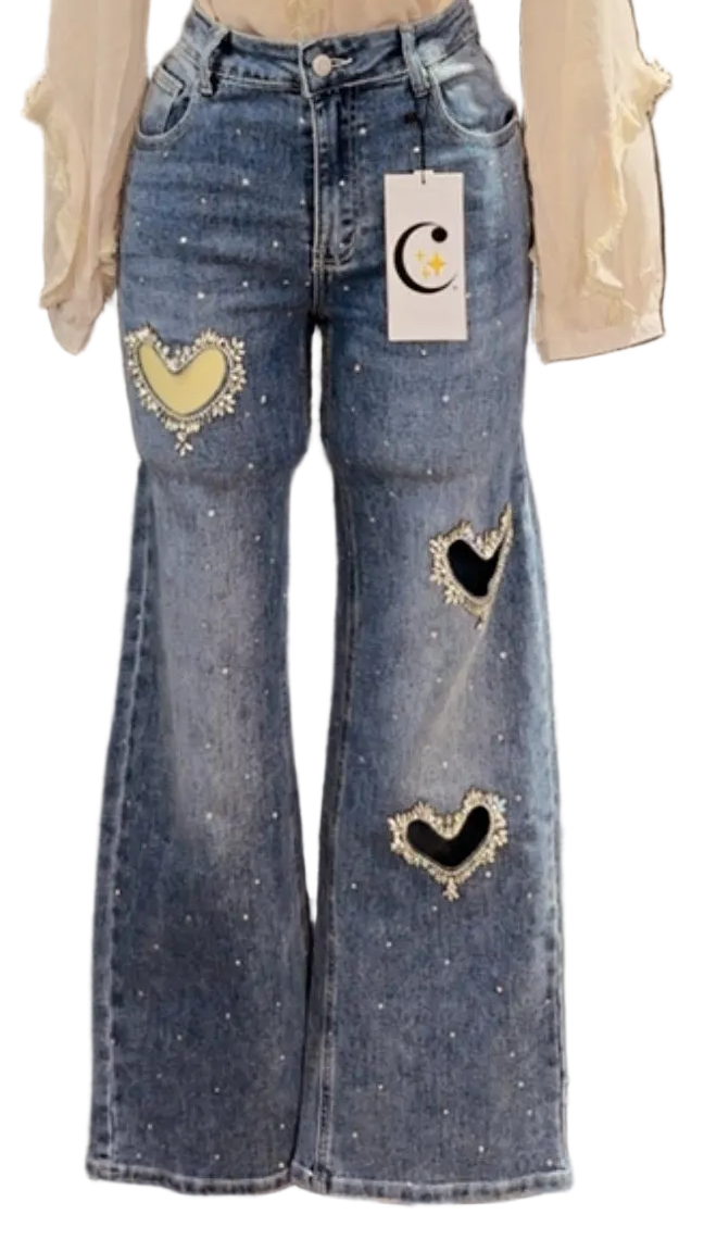 PANTALÓN PERFORADO CORAZÓN