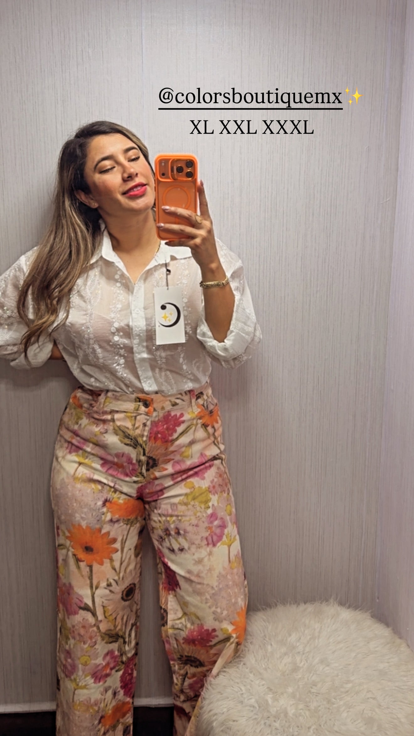 PANTALÓN FLORAL TALLA GRANDE