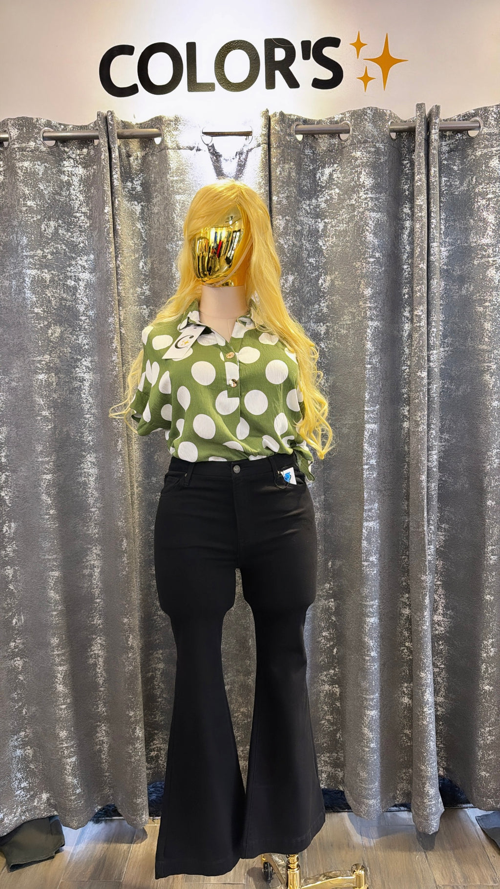 BLUSA PLUS POLKA DOTS VARIEDAD DE COLORES