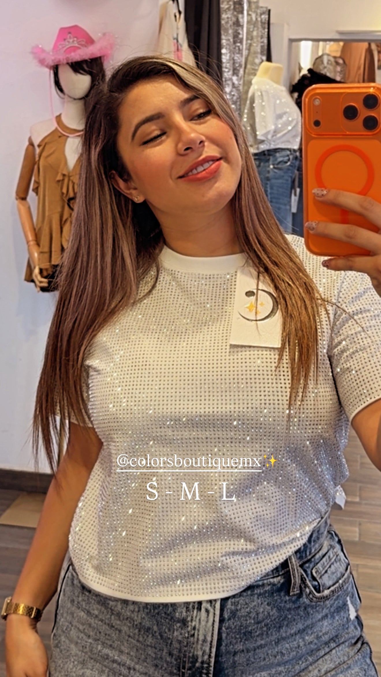 Blusa full brillos