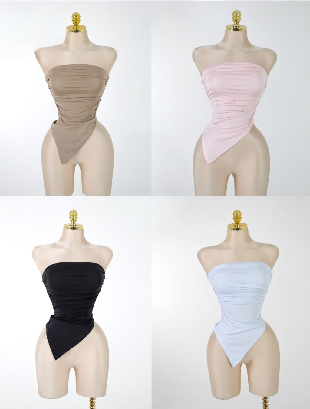 ASYMMETRIC SLEEVELESS TOP IN VARIOUS COLORS
