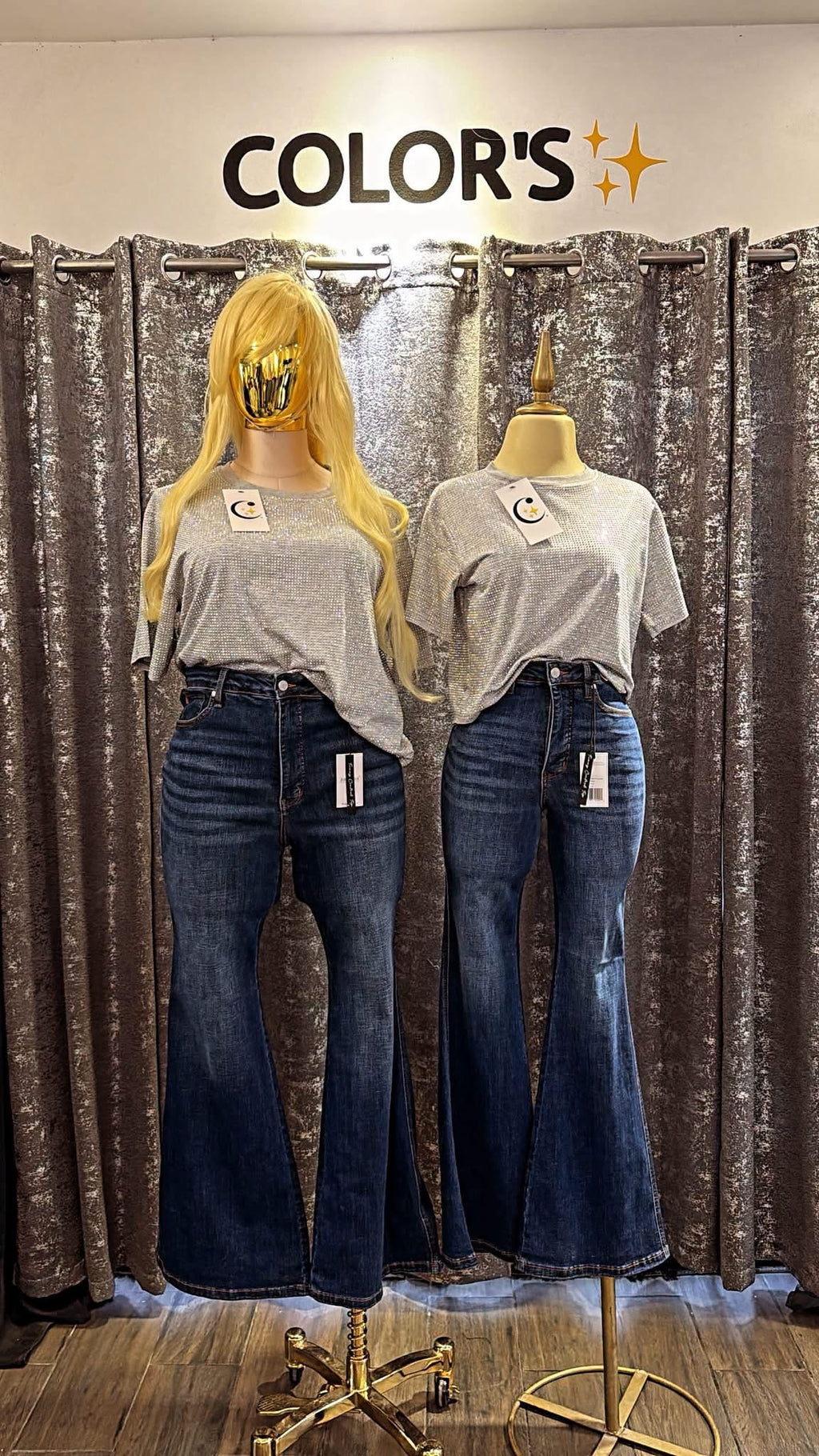 BLUSA DE BRILLOS TALLAS EXTRAS