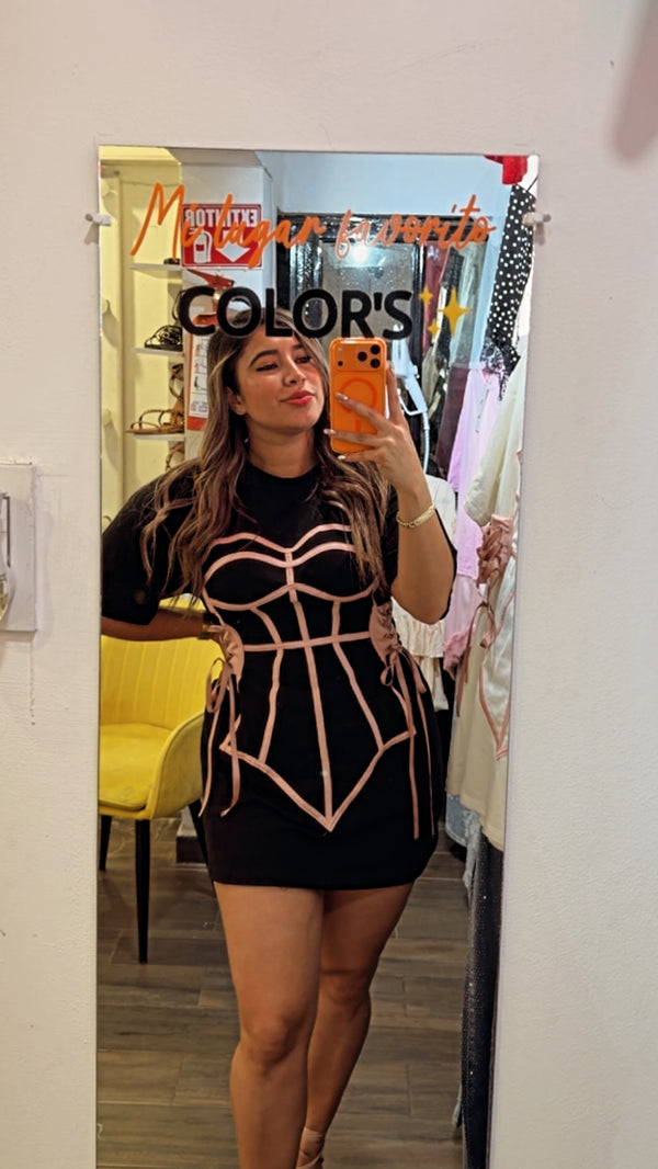 BLOUSE ONE SIZE CORSET EFFECT