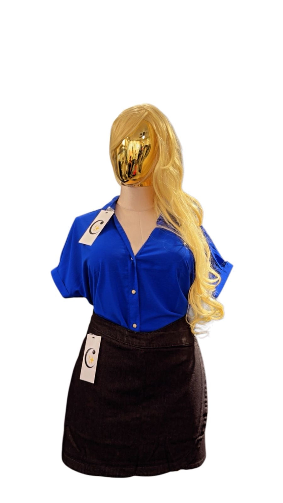 SHIRT GOLD BUTTONS FOLDED SLEEVE