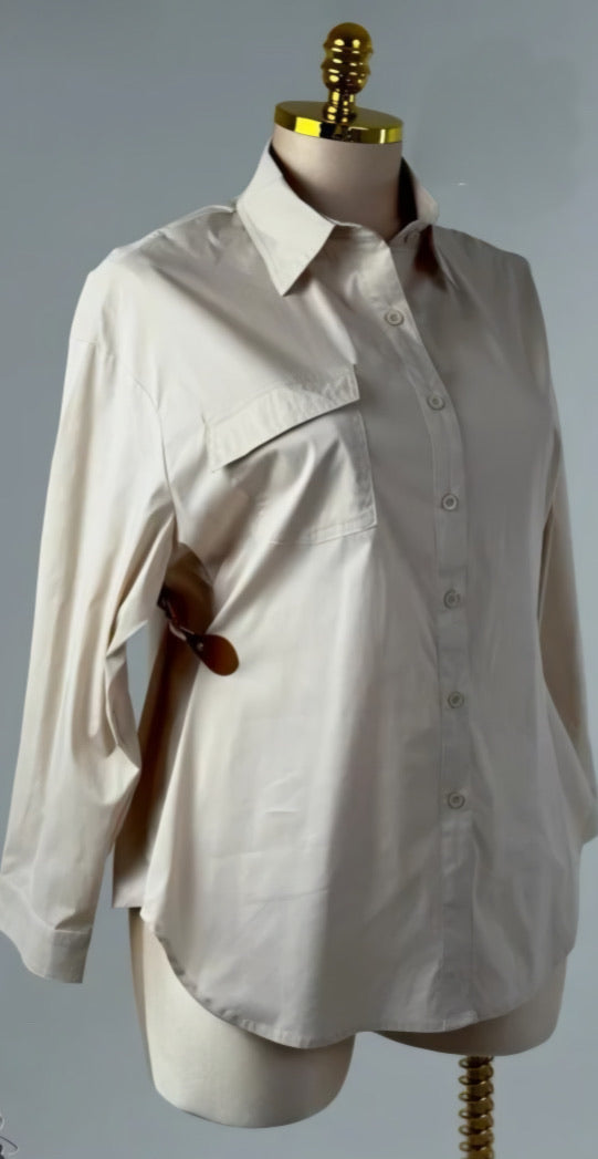 PLUS SIZE DENIM SHIRT IN MULTIPLE COLORS