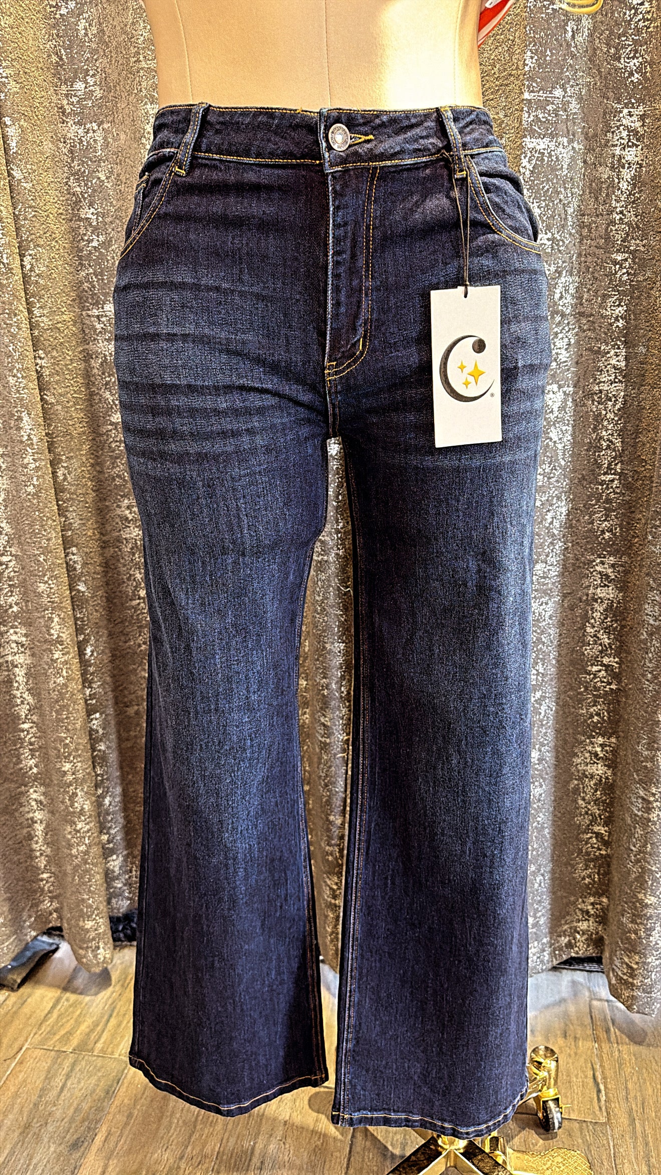 PANTALÓN RECTO TALLA GRANDE OSCURO