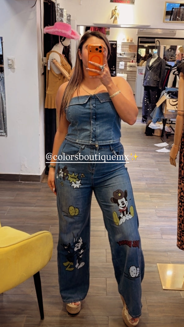 PANTALONES ESTAMPADOS DE MICKEY