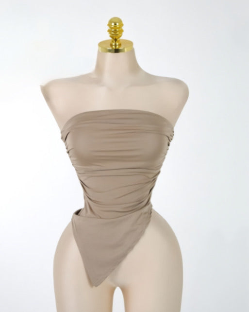 ASYMMETRIC SLEEVELESS TOP IN VARIOUS COLORS