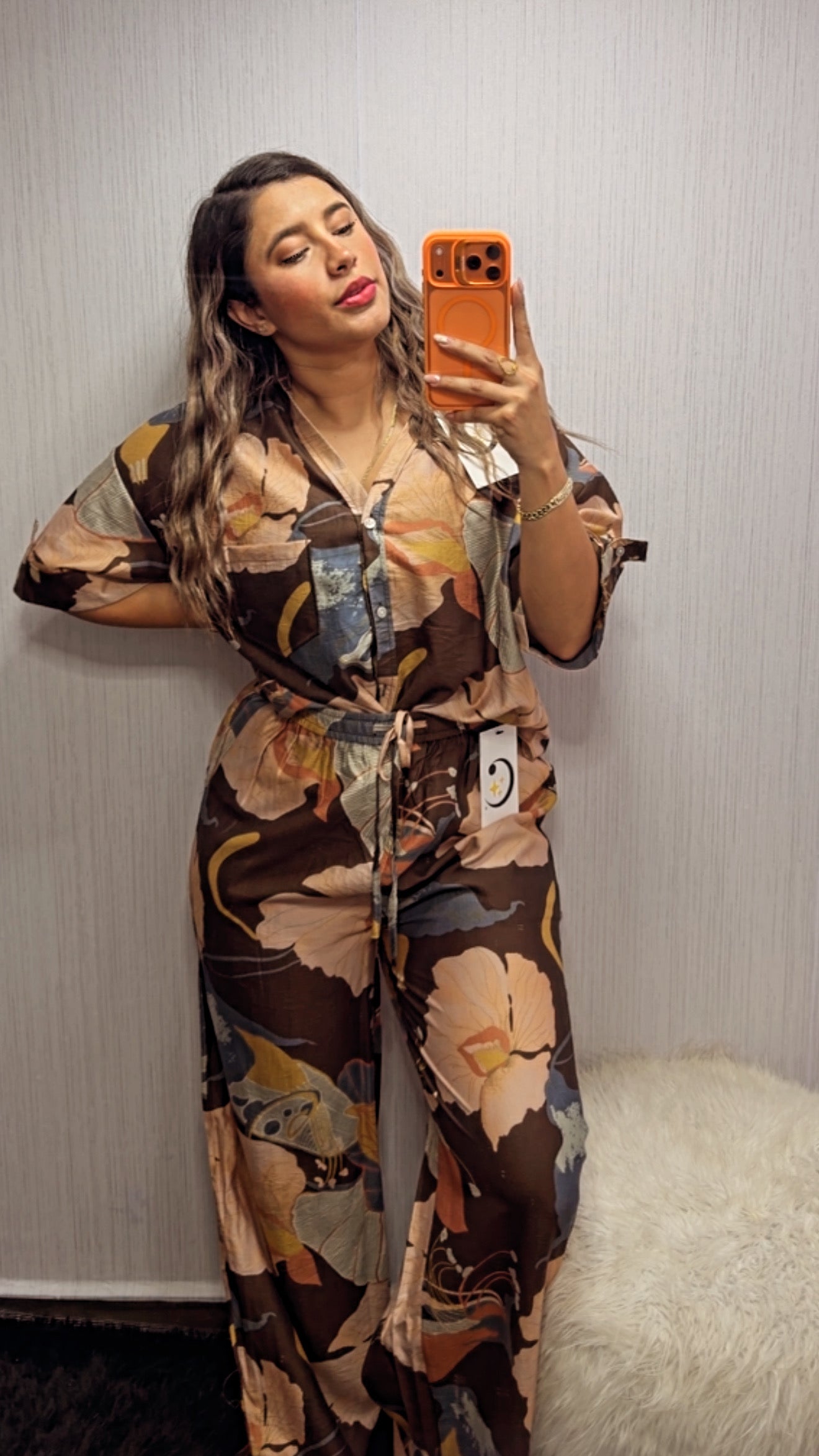 CONJUNTO PLUS CAFÉ FLORAL