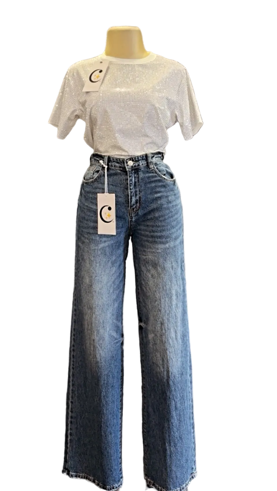 Blusa full brillos