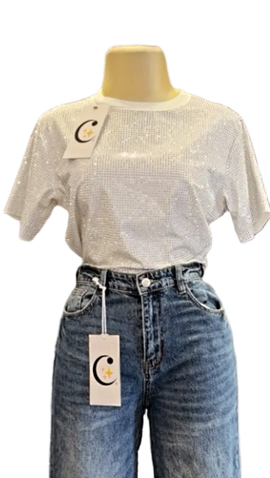 Blusa full brillos