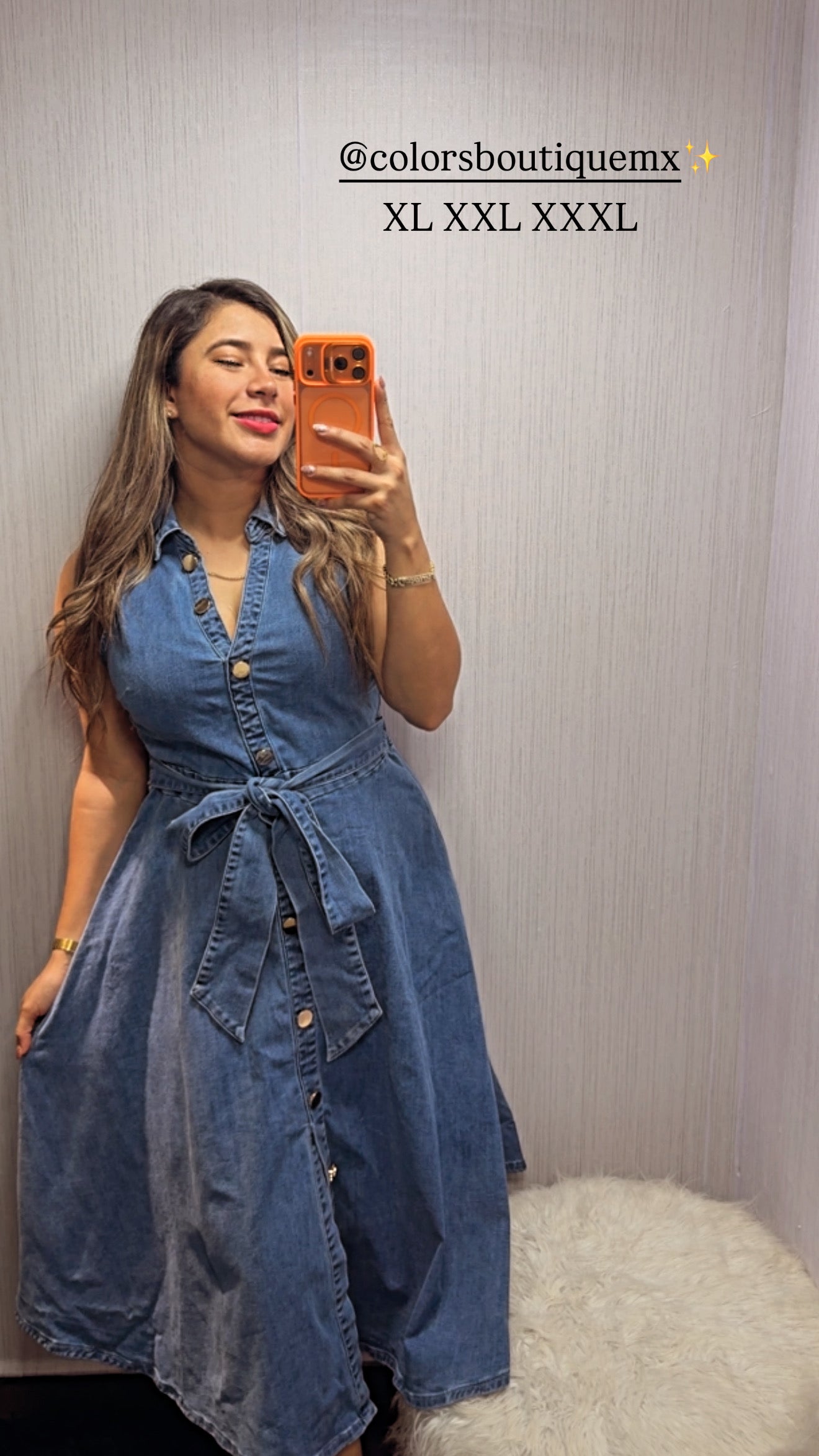 PLUS SIZE DENIM DRESS