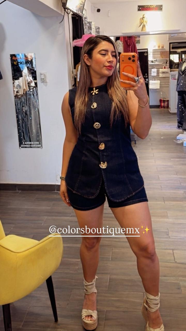 CONJUNTO DE MEZCLILLA DE SHORT
