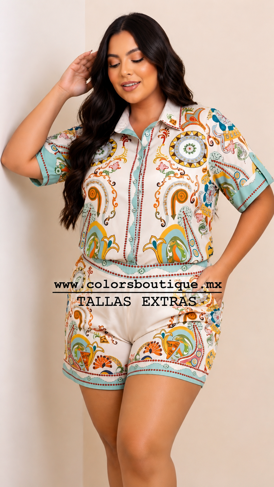 CONJUNTO PLUS ESTAMPADO FLORAL