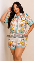 CONJUNTO PLUS ESTAMPADO FLORAL
