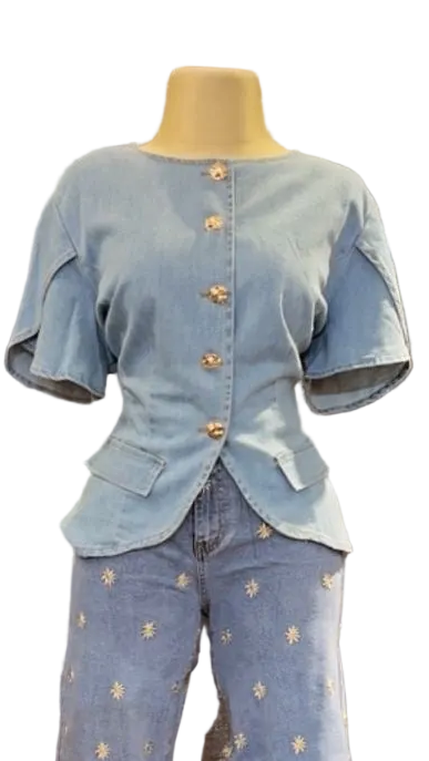BLUSA MANGA GLOBO CURVY