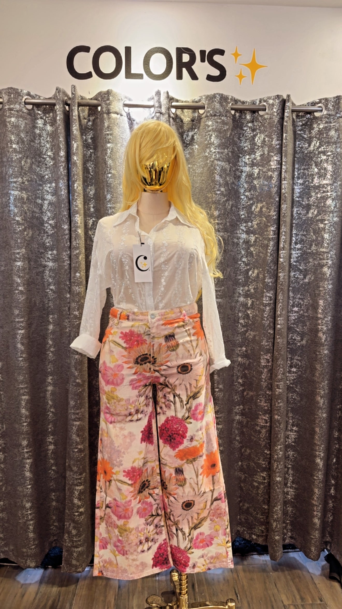 PANTALÓN FLORAL TALLA GRANDE