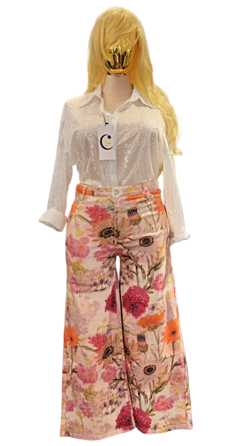 PANTALÓN FLORAL TALLA GRANDE