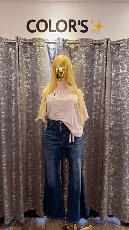 BLUSA DE BRILLOS TALLAS EXTRAS