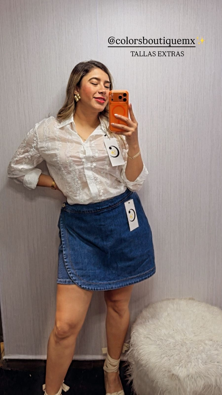 SHORT DENIM SKIRT