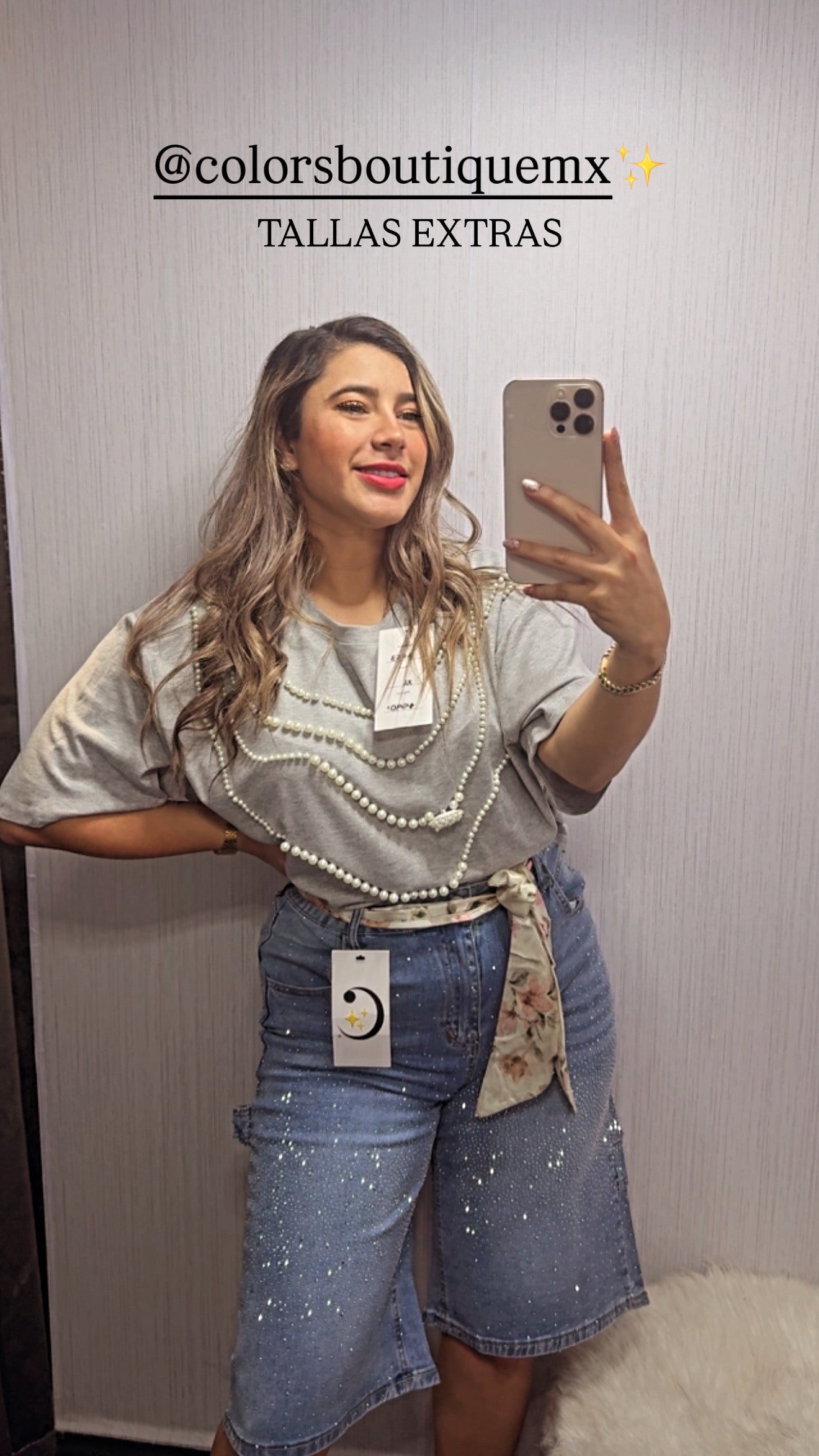 BLOUSE CURVY WITH PEARL DETAIL