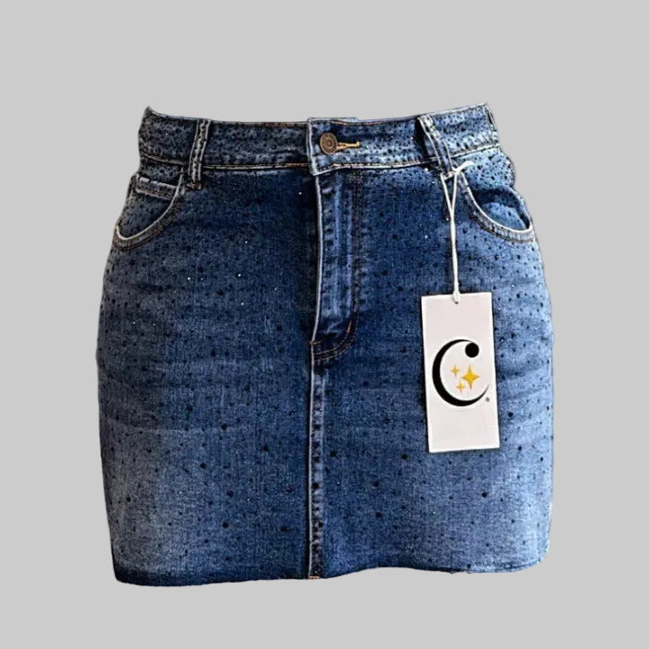FALDA EN TALLAS EXTRAS CON CRISTALES