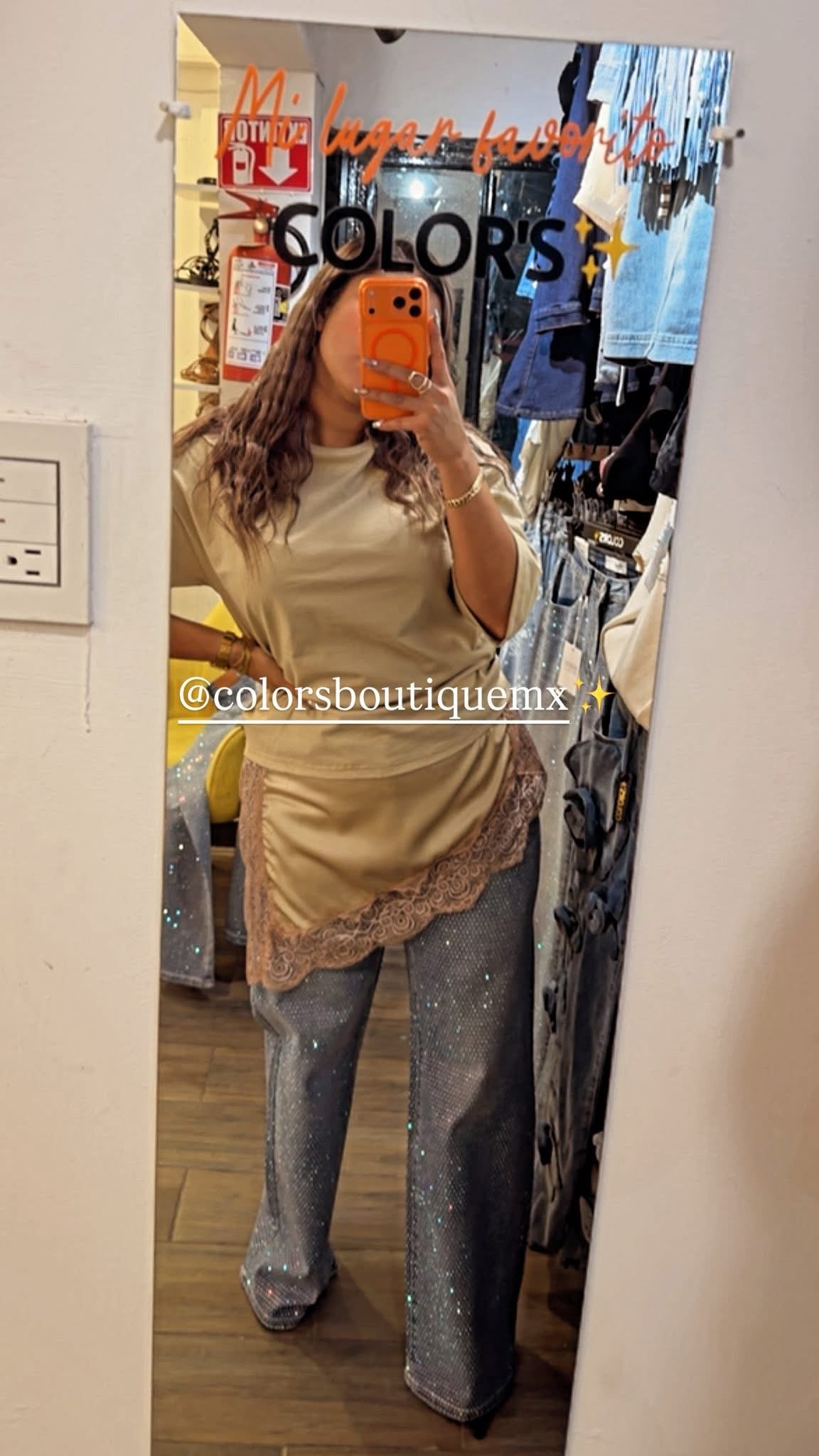 JEANS CON BRILLOS TALLAS REGULAR