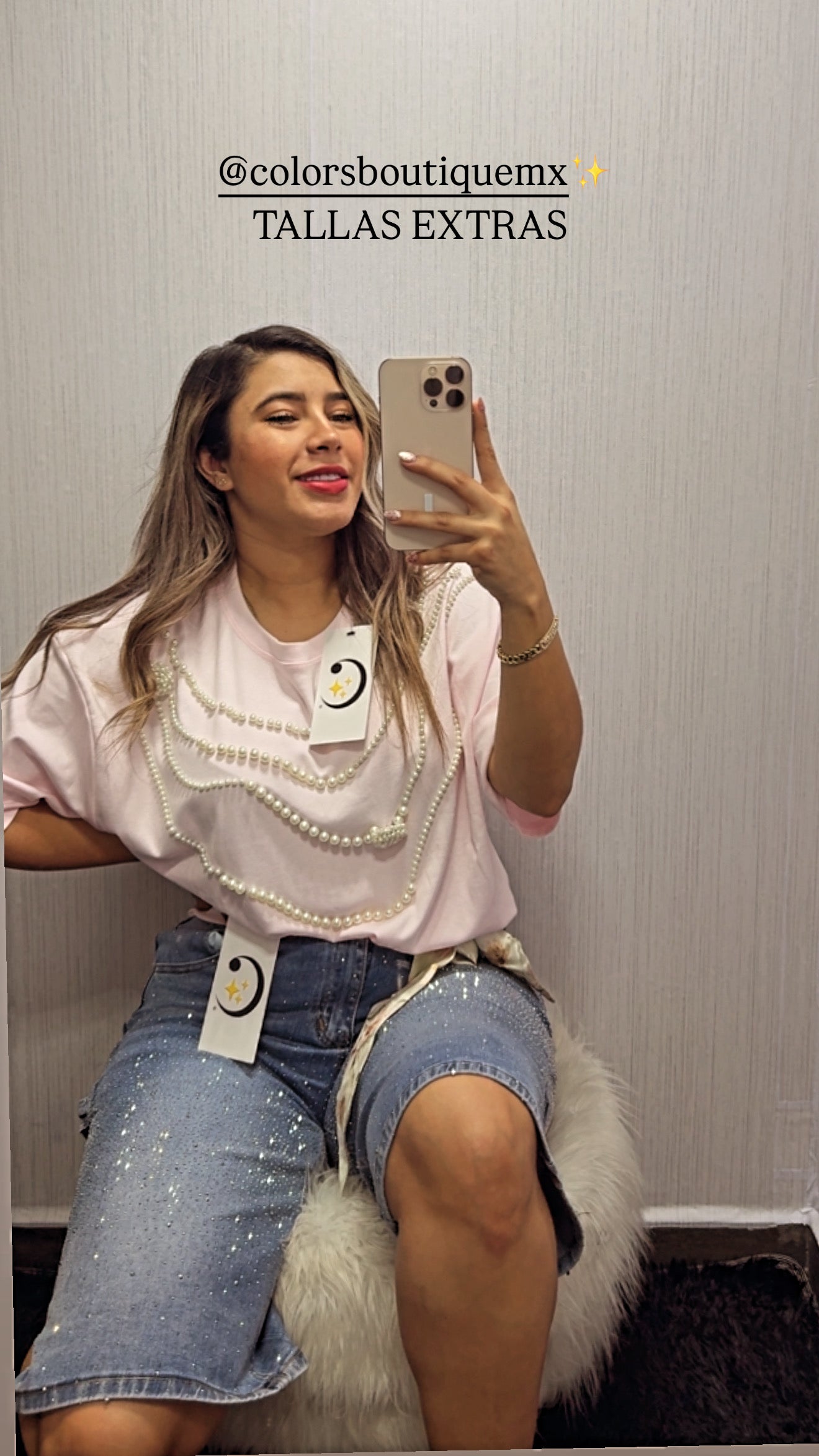 BLOUSE CURVY WITH PEARL DETAIL