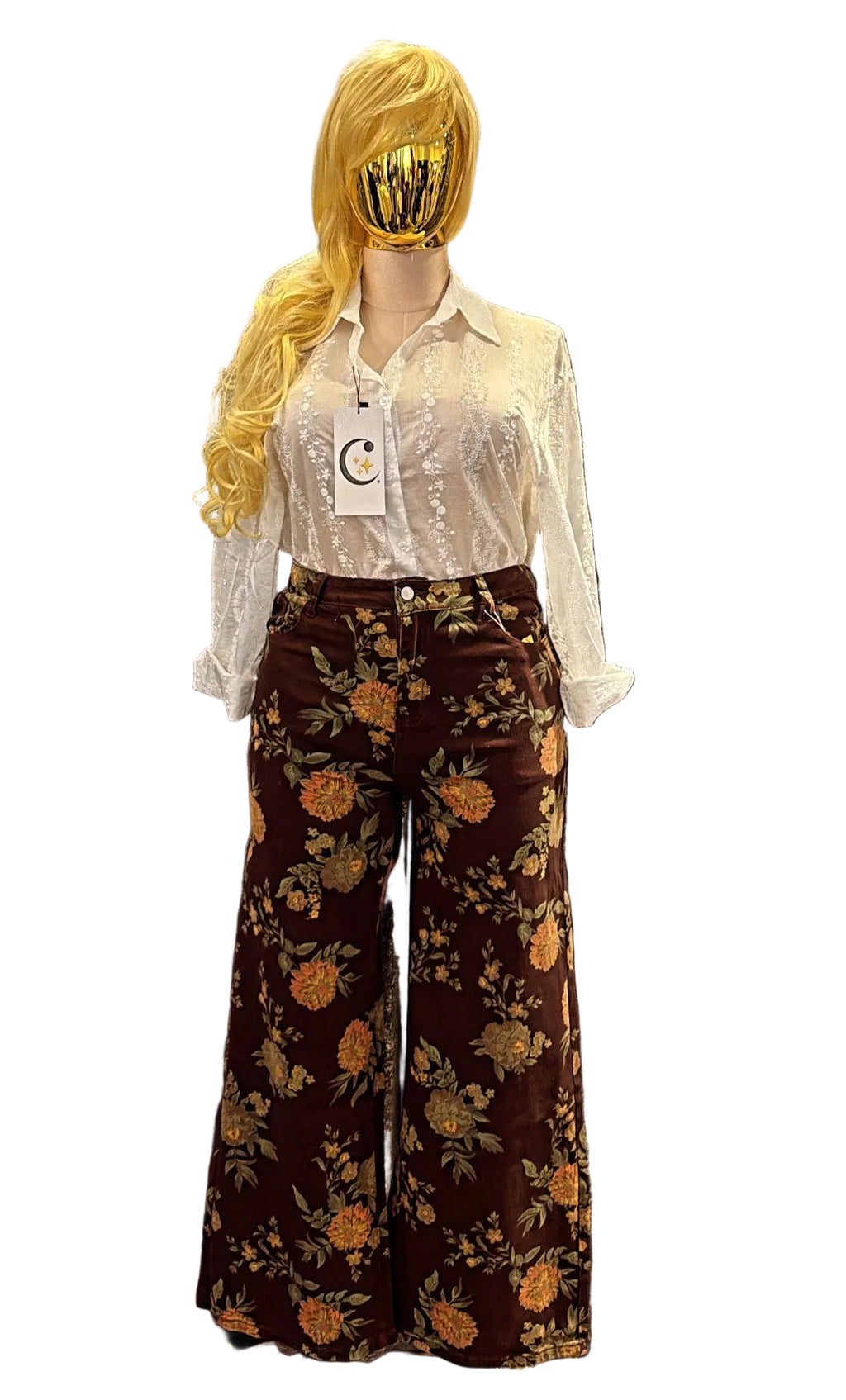 PANTALÓN FLORAL TALLA GRANDE