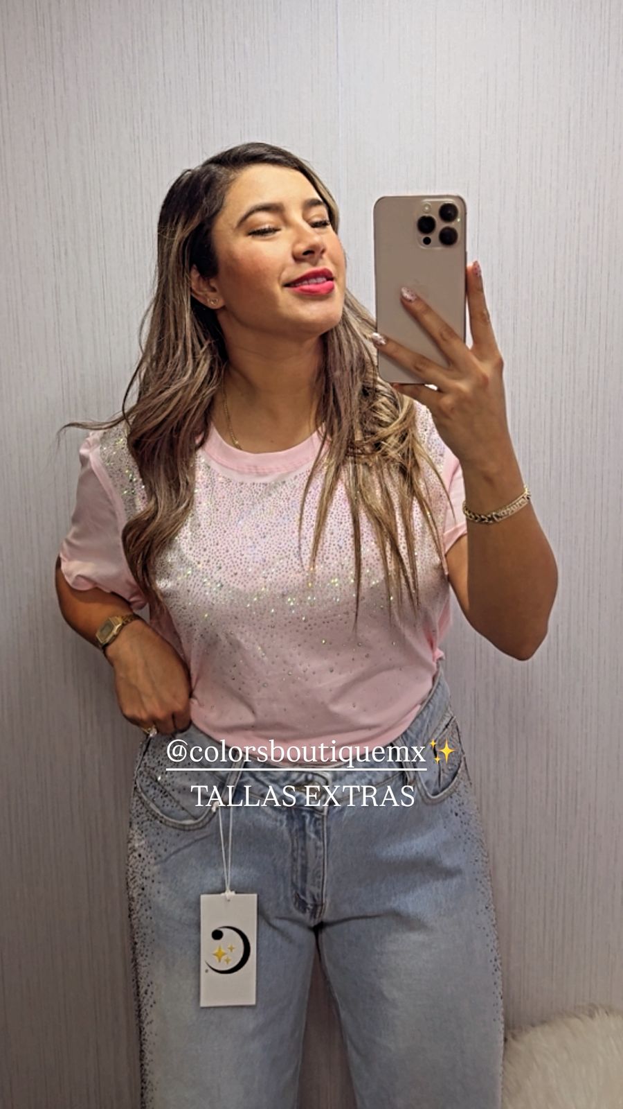 BLUSA CURVY CON BRILLOS