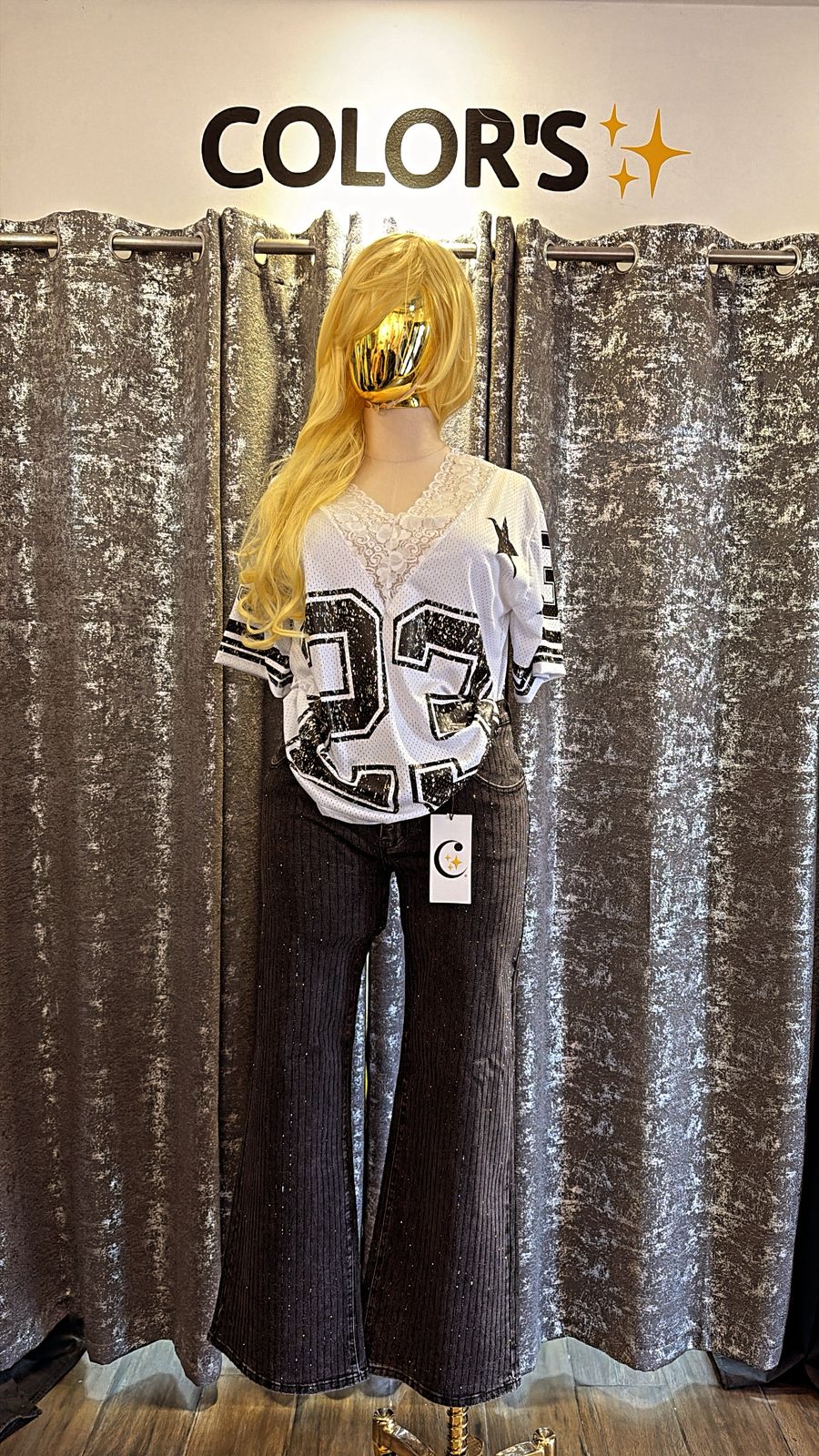 BLACK PANTS WITH SEQUINS