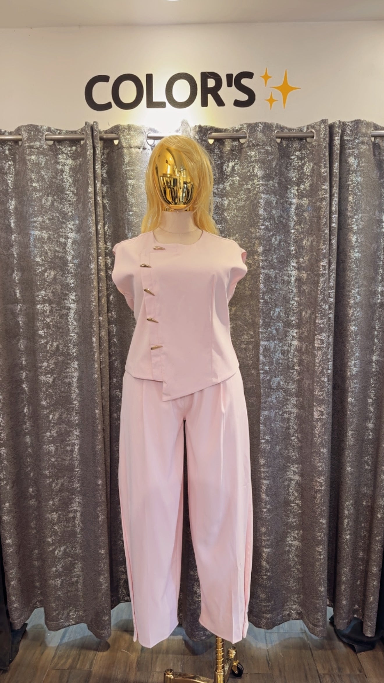 PANTALONES DE VESTIR CURVY ROSAS