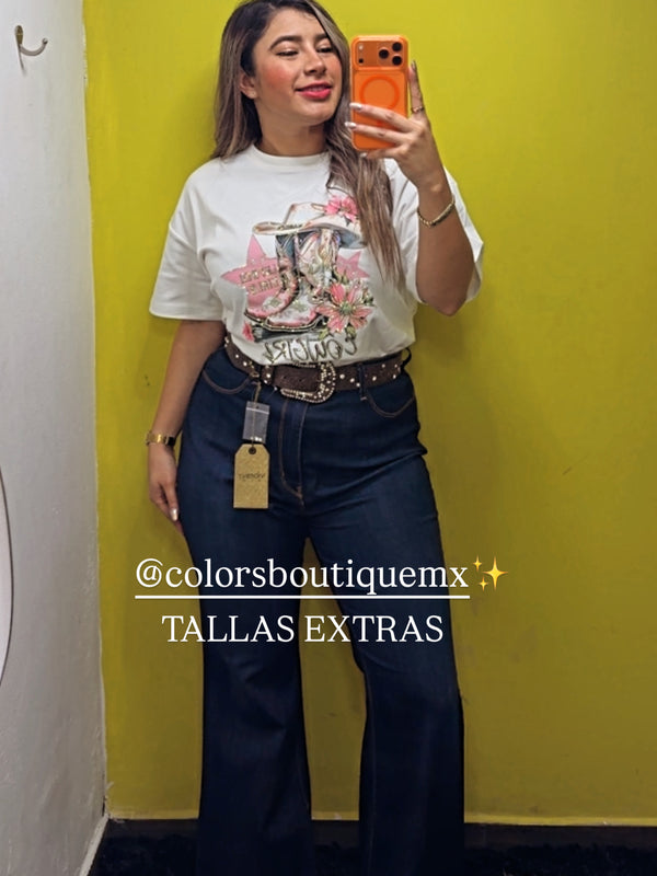 Blusa vaquera de cristales completos✨