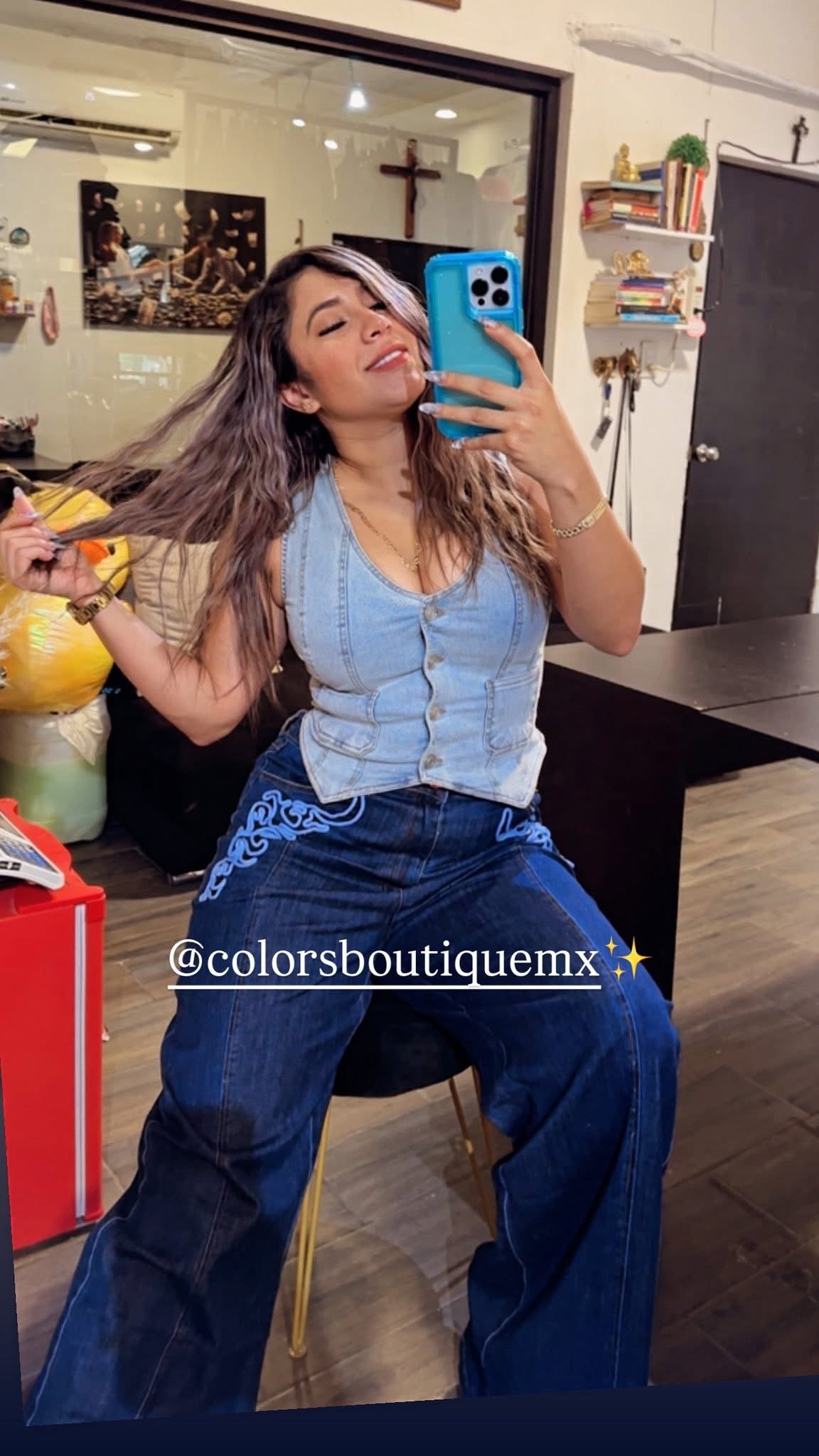 PANTALÓN CURVY DETALLES BORDADOS