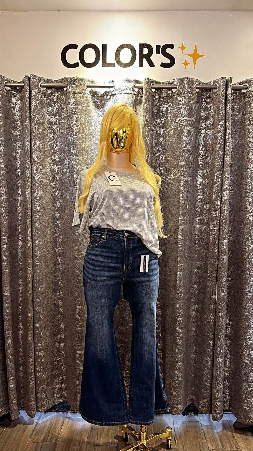BLUSA DE BRILLOS TALLAS EXTRAS