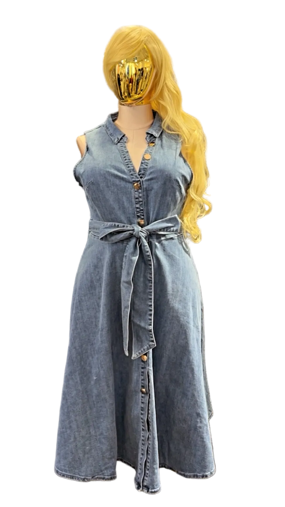 PLUS SIZE DENIM DRESS