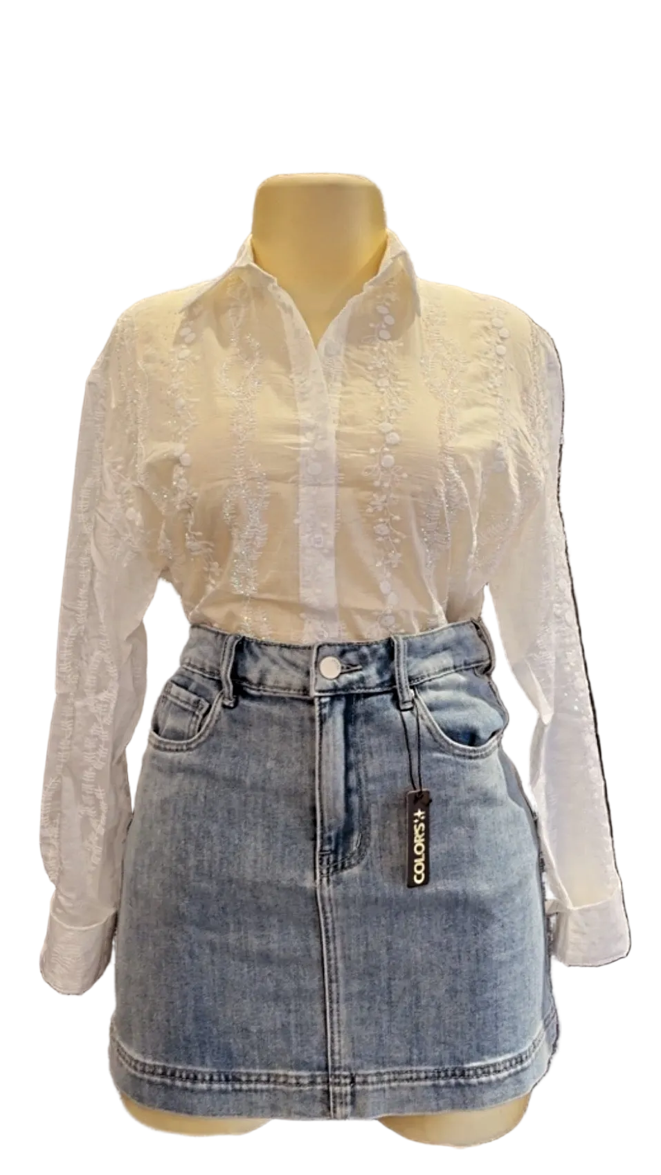White Shirt With Crystals✨