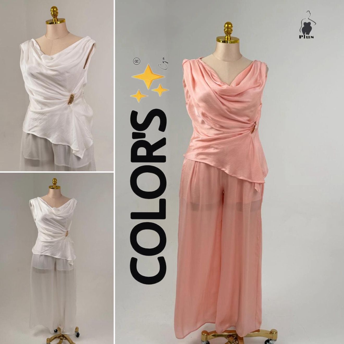CONJUNTO DE PANTALÓN CURVY DE GASA