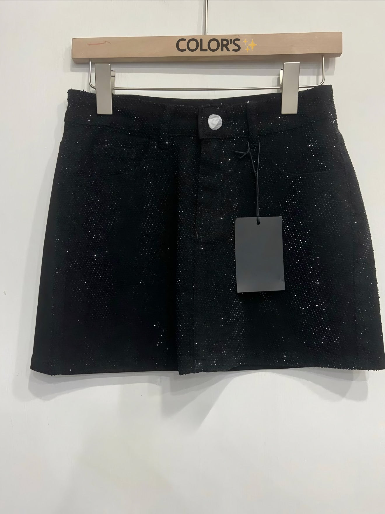 FALDA PLUS NEGRA BRILLOS