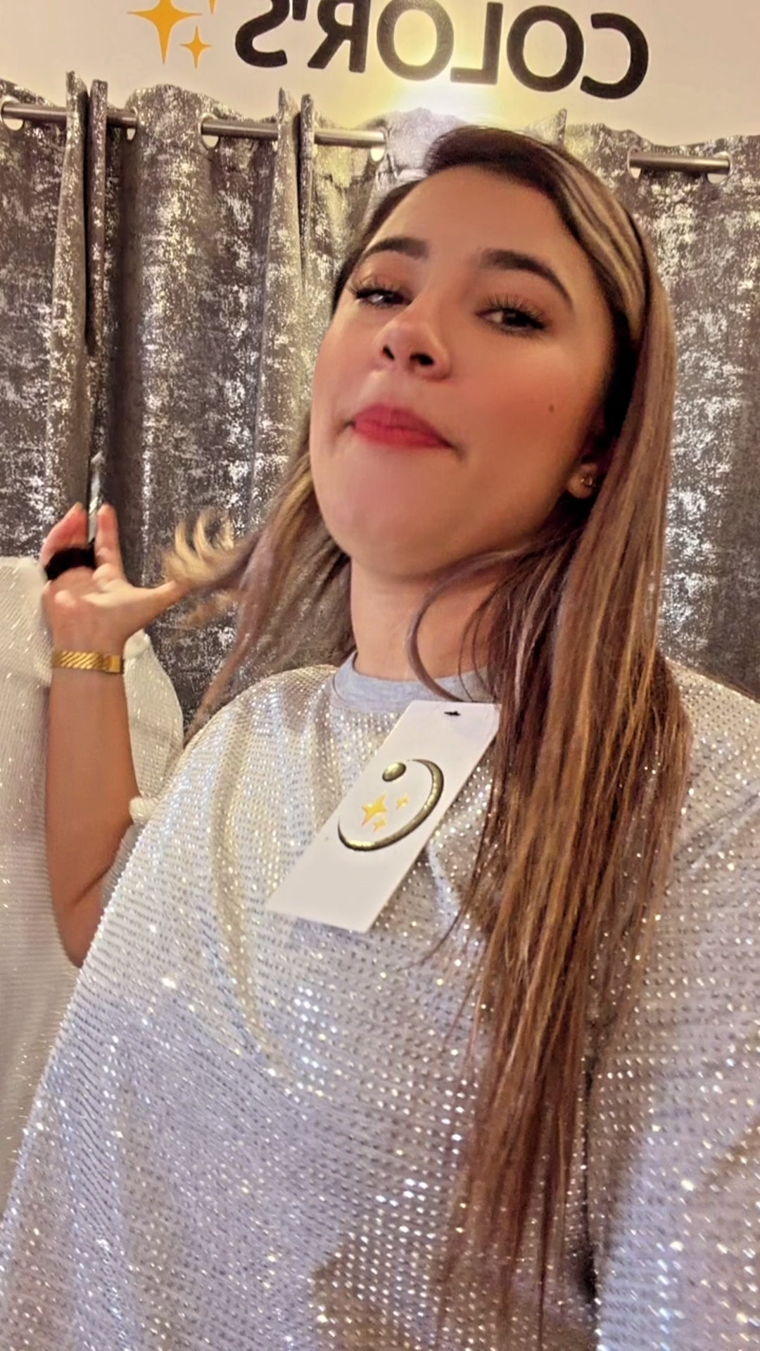 Blusa llena de brillos