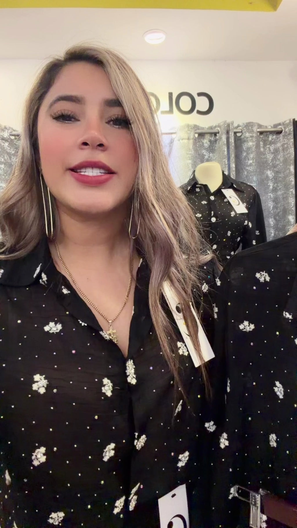 FLORAL SET WITH SHIMMER