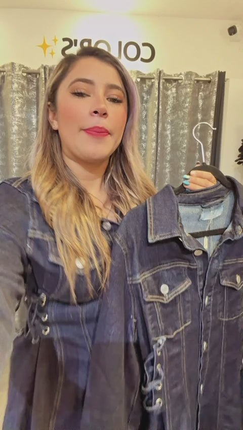 PLUS SIZE DENIM DRESS